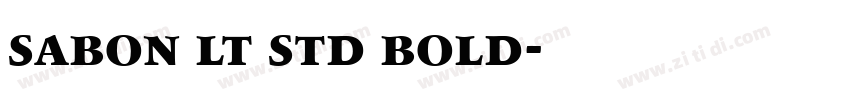 sabon lt std bold字体转换